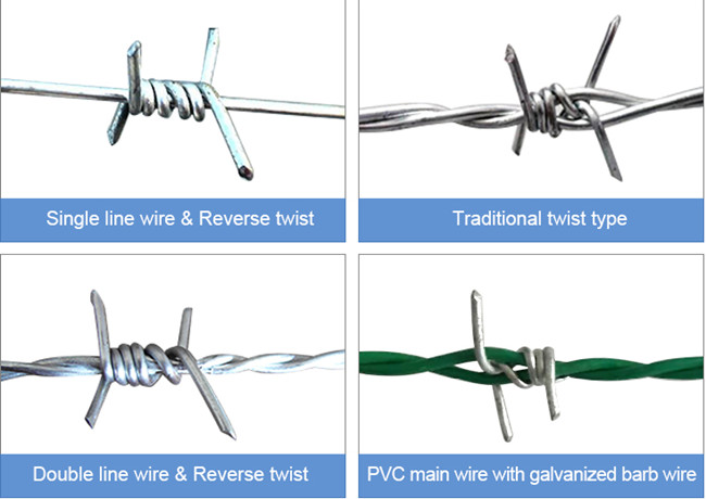 13x13 50kg Plastic Coated Barbed Wire 7.5cm Farm And City