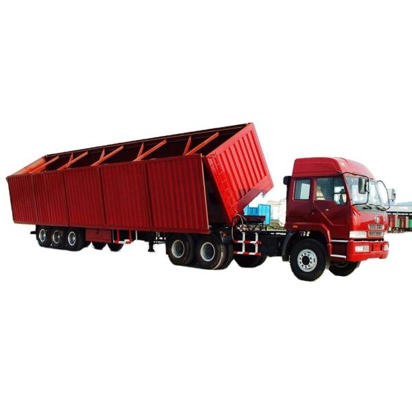 30 Ton Tri Axle Hydraulic Cylinder Side Dump Truck Trailer with 11.00R20-16PR
