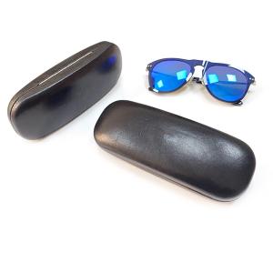 Quality Pure colour Pu Leather Eyeglasses Case Hard Metal Optical Glasses Case sunglasses case wholesale