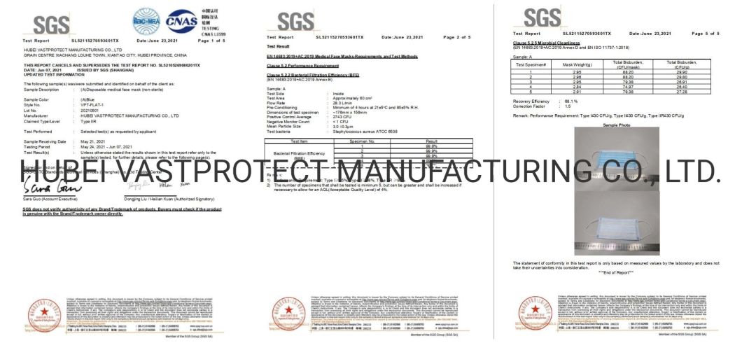 Factory Type I II Iir Protective Black White Earloop PP 3ply Non-Woven Disposable Face Mask