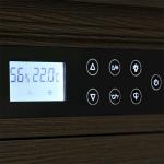 Touch Control Lockable Glass Door Dark Brown Solid Wood Cigar Cooler Humidor