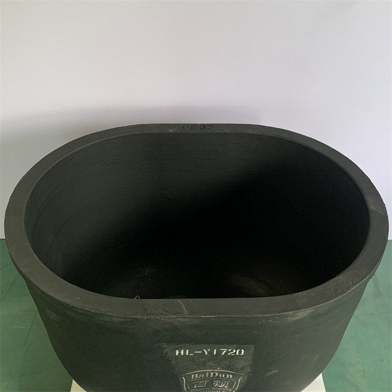 Chemical Stability Oval Type Crucible Metal Melting Silicon Carbide Graphite Crucible