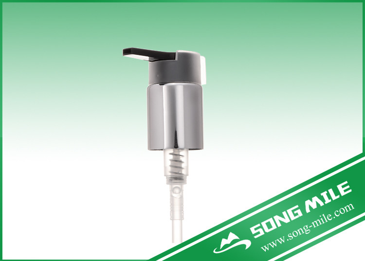 24mm Aluminum Collar Cream Lotion Dispenser Pump with Clip