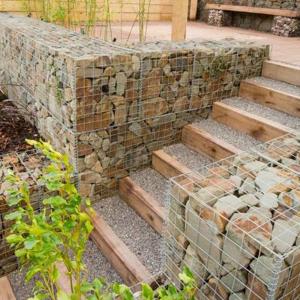 Quality Welded Gabion Planter Contemporary Garden Art Rust Resistant Modular Design wholesale