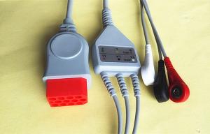 Quality Red One Piece ECG Lead Wires 3.2 Metre Bionet ECG Cable ISO13485 wholesale