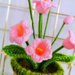 New Creative Luxury Handmade Crochet Knitting Plants Flowers Handicraft Home