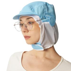 Quality Breathable Food Processing Hat Factory Workshop Mesh Dustproof Hat Earflaps Printing Logo wholesale