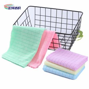 Quality 500gsm Car Cleaning Rags Plaid Style 40x40cm All Season Microfiber Weft Cloth Car Wiping Towels wholesale