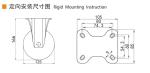EDL‌ Medium Duty 5inch Caster TPE Plate by Rigid , Swivel and Brake Type 200kg