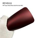 PET-PD122 PET Super Matte Restorable Romania Red 7.5mil Color Car Vinyl Film