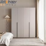 Bedroom Furniture Modern light grey wardrobe Closet Design with Clothes Hanger