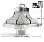 Vacuum Brazed Diamond Hand Profile Wheel For Granite A Grade Customized Support