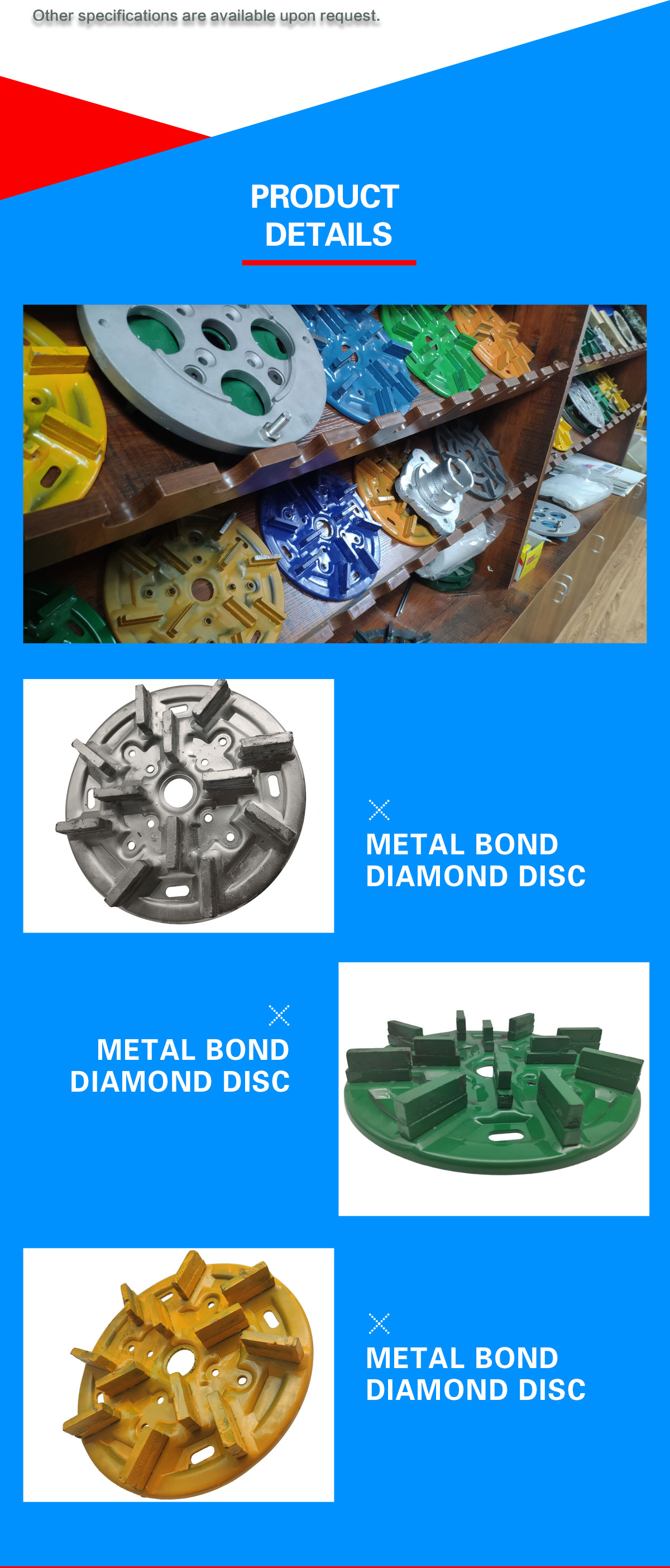 Metal Bond Diamond Grinding Plate for Granite Stone 6" Size 400 Grit