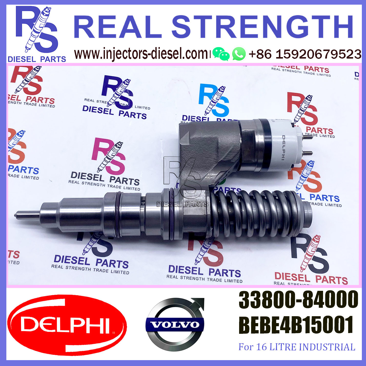 DELPHI injector 33800-84000 BEBE4C15001 Diesel pump Injector V-O-L-V BEBE4C15001 A3 for L ENGINE EURO 2