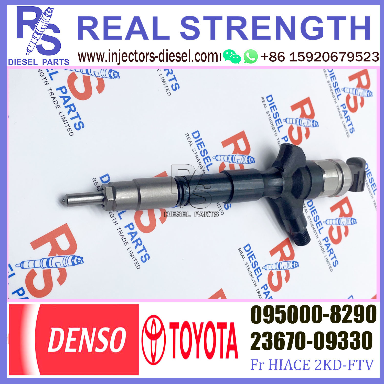 Common rail 1KD fuel injector 095000-8290 23670-0L050 23670-09330 23670-30370 for 1KD-FTV
