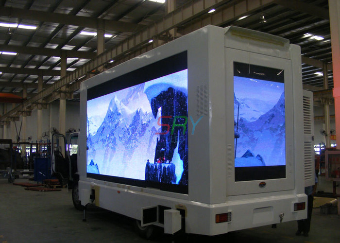 DIP346 Truck Mounted LED Screen , mobile billboard trucks Light weight