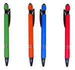 Fancy aluminum pole Advertising pen with rubber touch Metal touch pen Aluminum