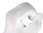 24cm 22g Polyurethane Palm Coated Nylon Work Gloves White Color