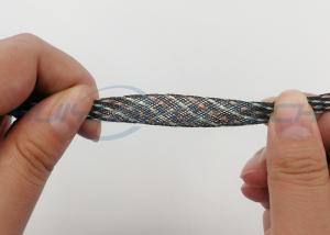 Quality Heavy Duty PET Expandable Braided Sleeving Multi Colors Light Weight UV Resistant wholesale