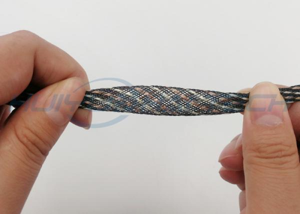 Heavy Duty PET Expandable Braided Sleeving Multi Colors Light Weight UV