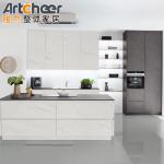 Door Drawer Base Cabinets White Color Kitchen Cabinets with Bamboo Pull Down