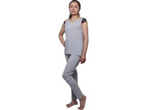 Quality Soft Gery Melange Jersey Ladies Nightwear Women ' S Loungewear Outfits wholesale