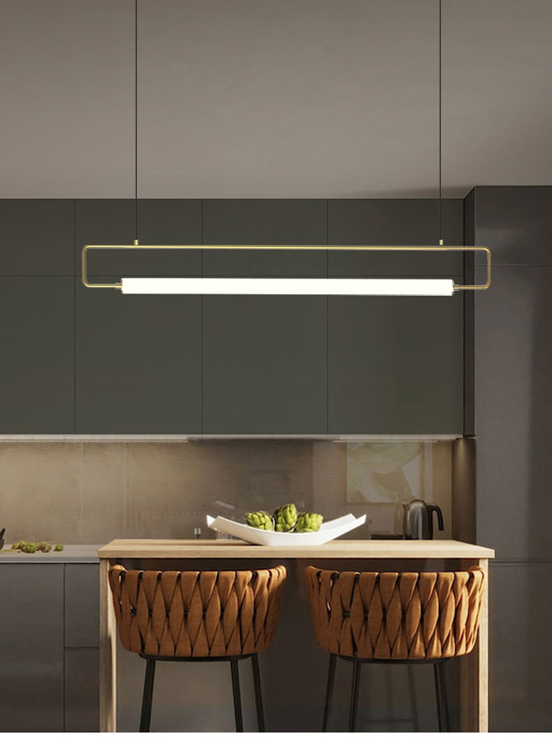Modern Restaurant Chandelier Minimalist Bar Restaurant Indoor Rectangular Chandelier(WH-MI-406)