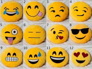 Quality 22 styles Emoji Emoticon Yellow and Round Stuffed Cushions And Pillows For Home Decoration wholesale