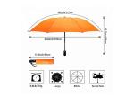 Strong Foldable Reverse Automatic Travel Umbrella 42 Inch Arc Metal Shaft
