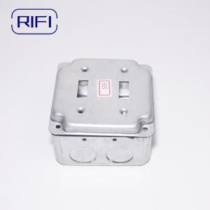Quality Box Type EMT Conduit Box / Junction Box Raised Steel Cover RS5 Double Toggle Switch Cover wholesale