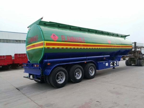 3 Axle Natural Gas Petroleum Gasoline Transport Fuel Tank Semi Trailer with 12