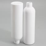 230ml White PET Round Spray Bottle Cylinder Plastic Screw Cap Bottle Clear