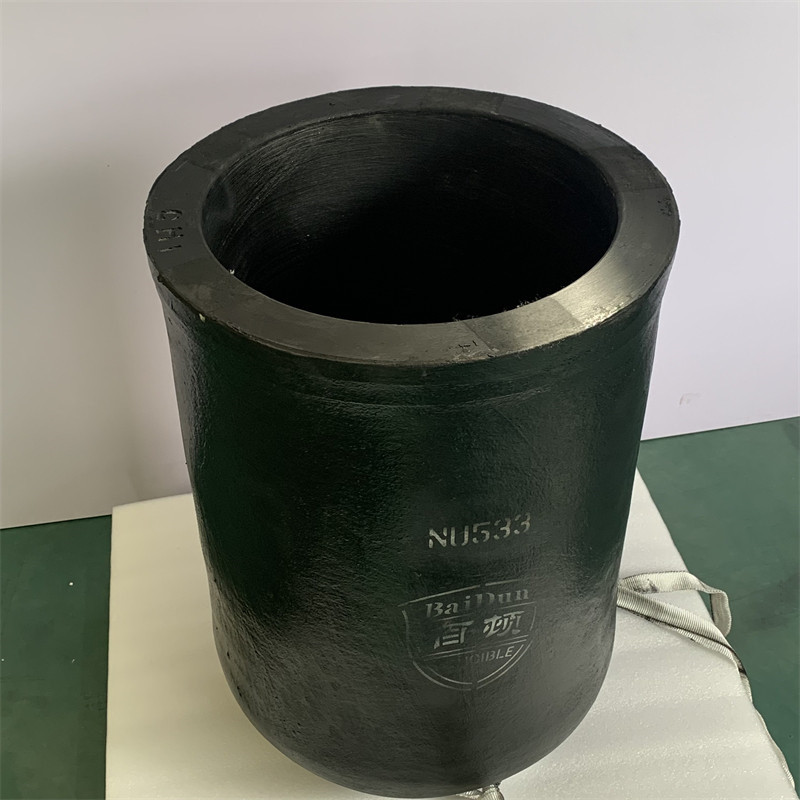 Carborundum Graphite Induction Furnace Crucible Cylindrical Straight Barrel Crucible