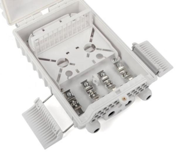 Odf Fiber Optic Terminal Box 24 Core Outdoor Waterproof IP65 FTTH 4 Inlet Port /