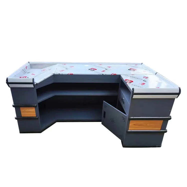 Customized Color Grocery Store Checkout Counter Supermarket Cashier Counter