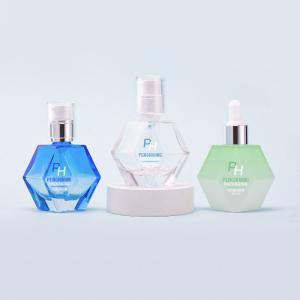 Quality 30ml 1oz Luxury Glass Serum Lotion Bottle For Skincare Packaging wholesale