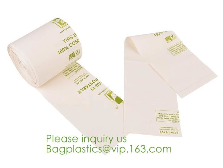 64 Gallon compostable trash bag biodegradable garbage bag, 0.9 Mil, 47"W x 60"H,cornstarch made 100% eco friendly direct