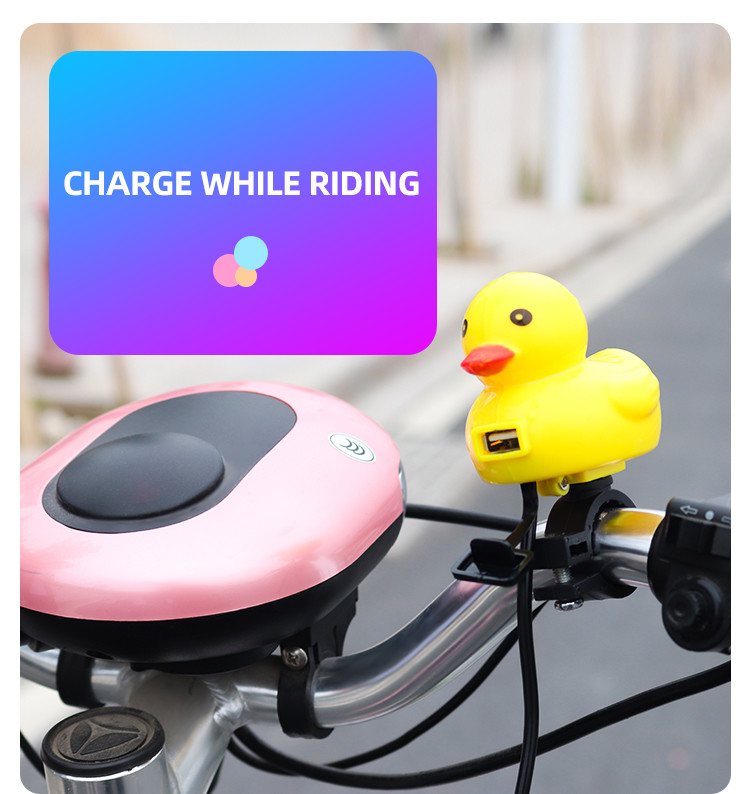 ABS Yellow Lucky Duck Motorcycle USB Charger ROHS Approval