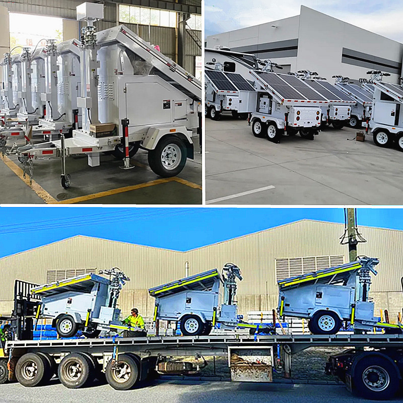 Construction Sites And Outdoor Events Made Brighter With Solar Light Tower Rental 3 × 460W Solar Panels Included