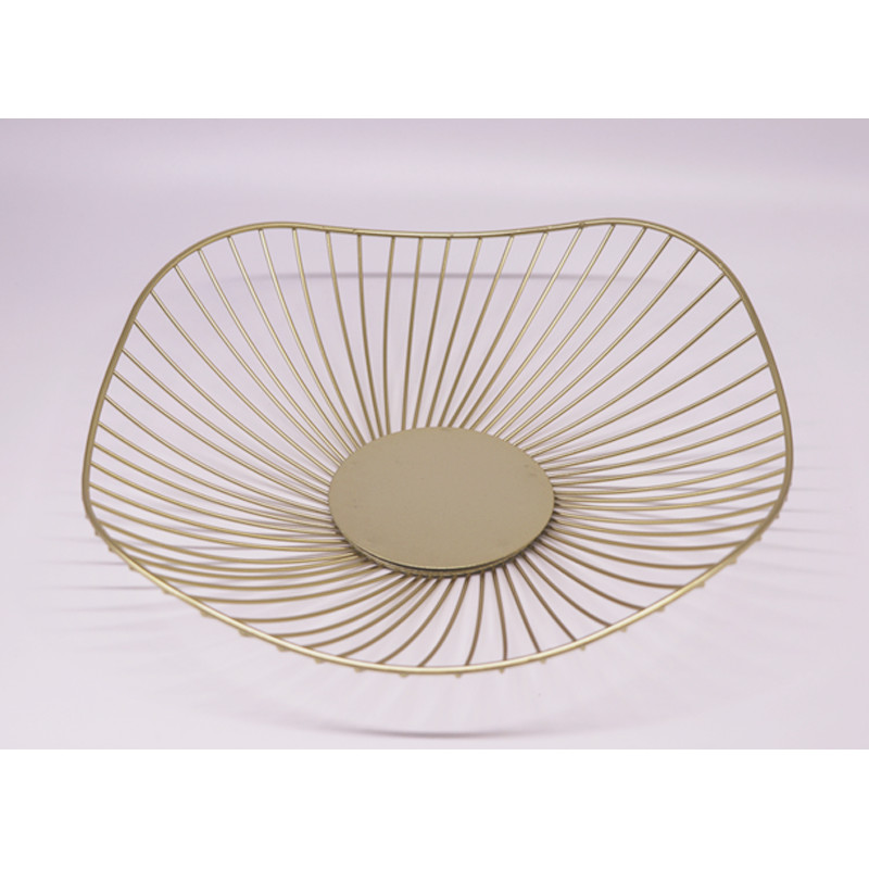 Custom Made ODM Gold Plating Wire Mesh Fruit Basket