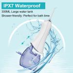 300ml Cordless Water Flosser Effective Dental Care with IPX7 Waterproof and