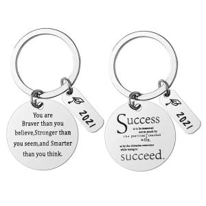 Quality Digital Printed Metal Personalised Silver Keyring Fashionable wholesale