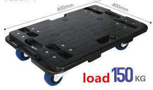 Quality 4 wheel dolly 300lbs plastic dolly cart wholesale