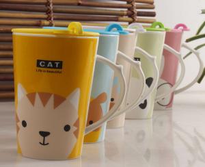 Quality ceramic coffee mug with PP lid wholesale