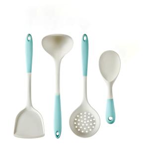 Quality Wholesale Price Silicone Kitchen Utensils Spoons Shovels Two Color Non Stick Cookware 4-Piece Set Of Cookware wholesale