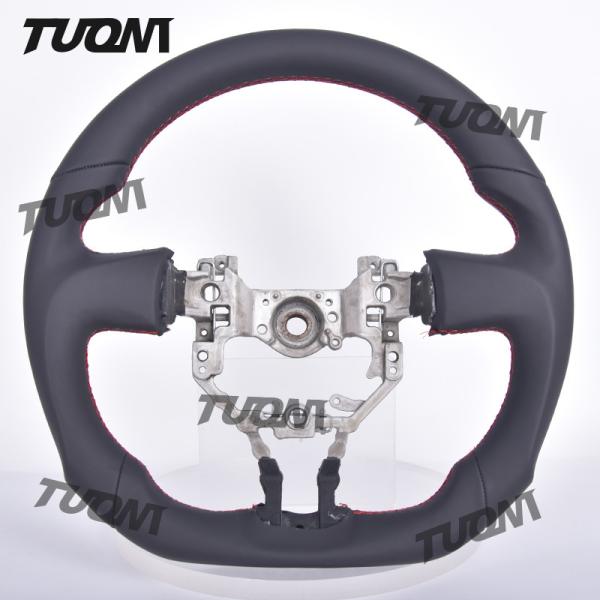 Toyota Lightweight Leather Carbon Fiber Steering Wheel Modern Black Flat Bottom