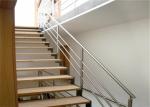 Modern Staircase Stainless Steel Balcony Railing Durable Balustrade Customized