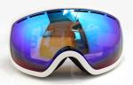 High Tech Mirrored Ski Goggles , Frameless Ski Goggles Low Light Transmission