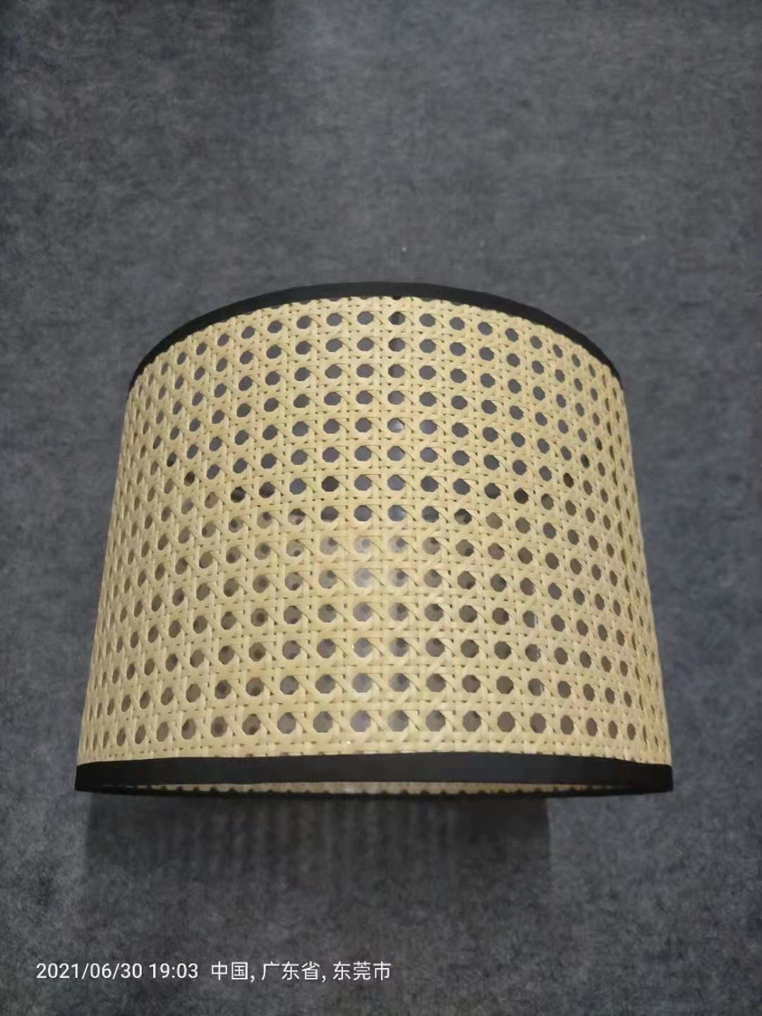 PVC Inner Rattan Drum Lamp Shade