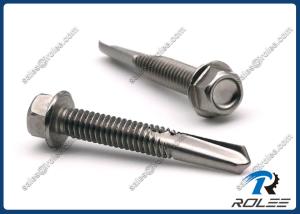 Quality 410 Stainless Hex Washer Head Heavy Duty Self Drilling Screws, Tek 5 Point wholesale